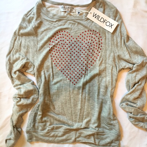 Wildfox Tops - NWT Wildfox heart sweatshirt